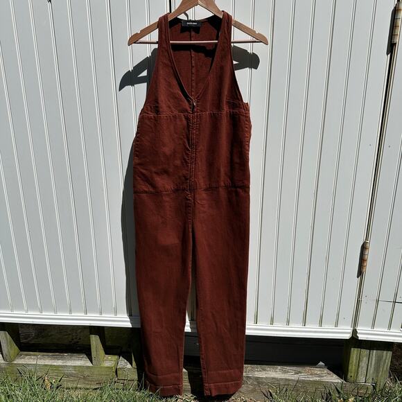 Rachel Comey Buxton Sleeveless Zip Front Jumpsuit Mahogany Cotton Size 2 NWT - Picture 14 of 16